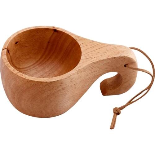 Wood Coffee Mug Japanese-style Portable Rubber Wooden Tea Milk Cups Drinking Mugs Drinkware Handmade Juice Lemon Teacup #P2