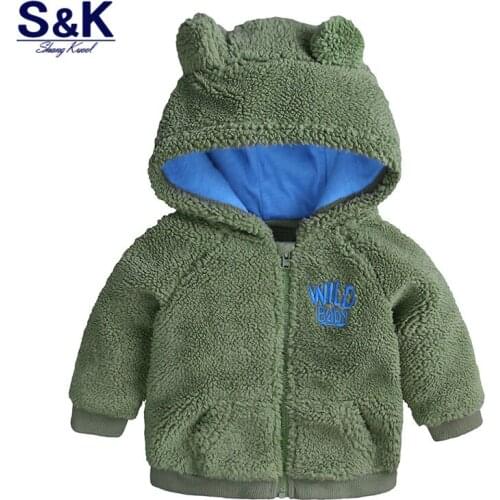 XC-141 Autumn Winter Baby Outwear Children Girls Cute Hooded Jackets with Zipper Four Colors Newborn Bebe Coat for Boys Clothing