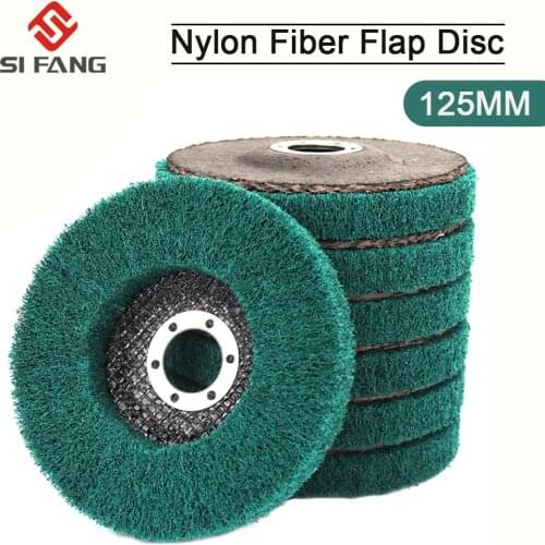 125mm Nylon Fiber Flap Disc 120Grit Polishing Grinding Wheel for Angle Grinder Polishing Tools 2-10Pcs