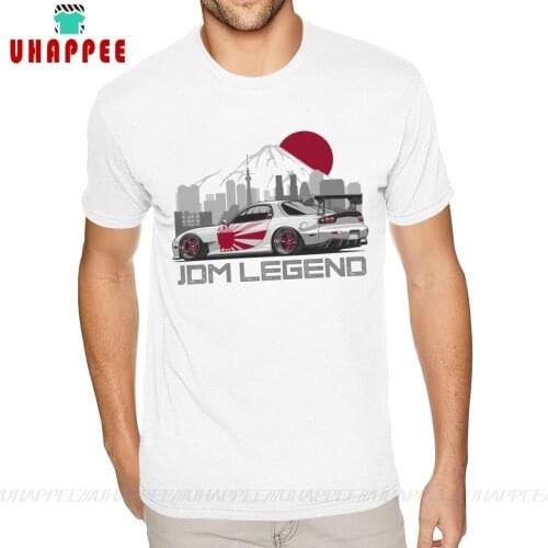 Short Sleeve Round Neck Pre-Cotton Drift RX7 JDM Legend Tees Food Boyfriend S T Shirts