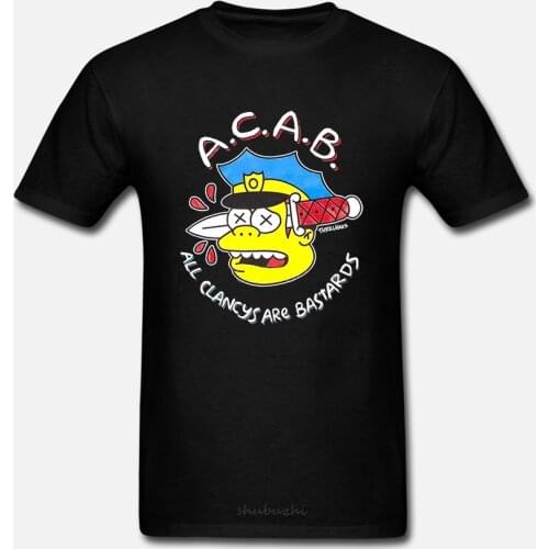 Men Casual T Shirts Thrillhaus Acab Man Fashion Cotton Tops Black Size S-3XL women tshirt