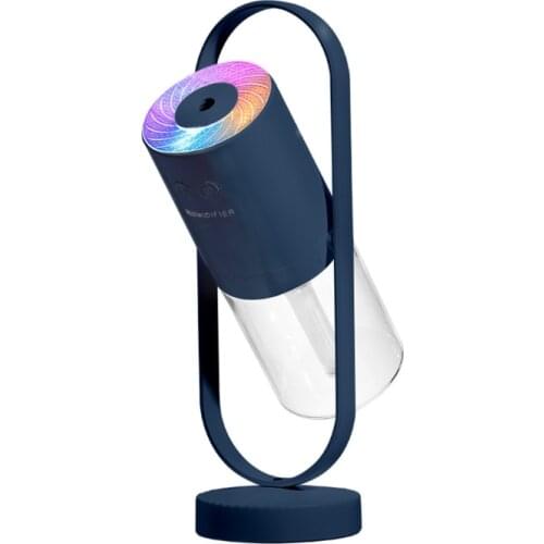 H7JC 360 Degree Rotary Air Humidifier Colorful LED Light USB Rechargeable Projection Lamp Luminous Mist Maker Diffuser