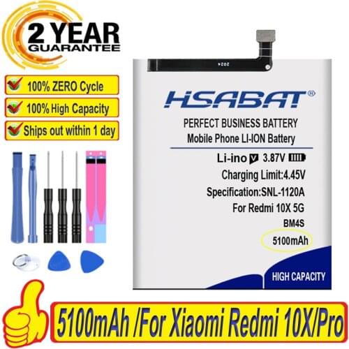HSABAT Xiaomi Redmi 10X 5G Phone Batteries