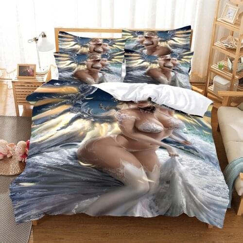 Cartoon Girl Bedding Set Duvet Cover Set 3d Bedding Digital Printing Bed Linen Queen Size Bedding Set Fashion Design