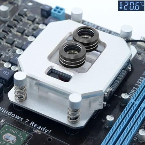 FREEZEMOD AMD AM2 AM3 AM4 LCD CPU Water Cooler Block Temperature Display VA Screen Diamond Pattern MOD Water Cooler