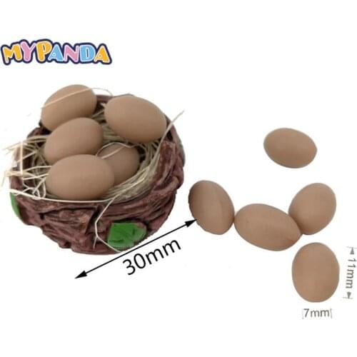 10pcs Mini Egg with Basket Kitchen Food 1/12 1/6 Dollhouse Miniature Accessories