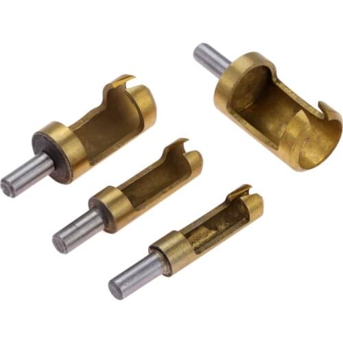 4Pcs Wood Drilling Sockets 1/4 Shank Tenon Wood Plug Hole Cutter Drill Bits for Wood Plug Cutting Dowel Make Tool 6/8/13/16mm