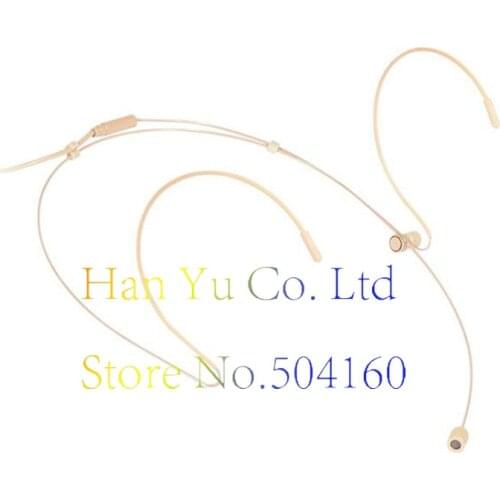 Professional Ear Hanging Headset/Headworn Microphone for Shure Body-pack Transmitter Skin Color Mini XLR TA4F Plug