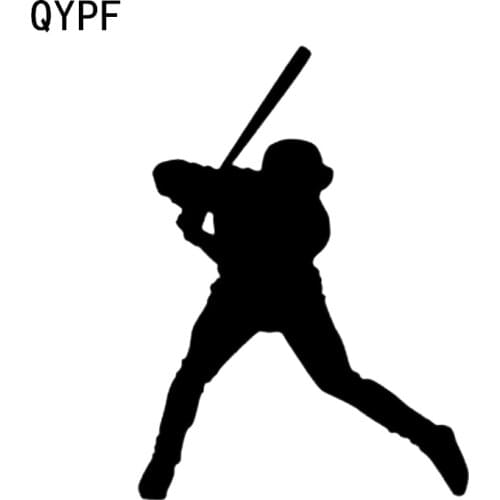 QYPF 10.2*14CM Fashion Extreme Movement Baseball Player Decor Car Stickers Vinyl Accessories Silhouette C16-0624