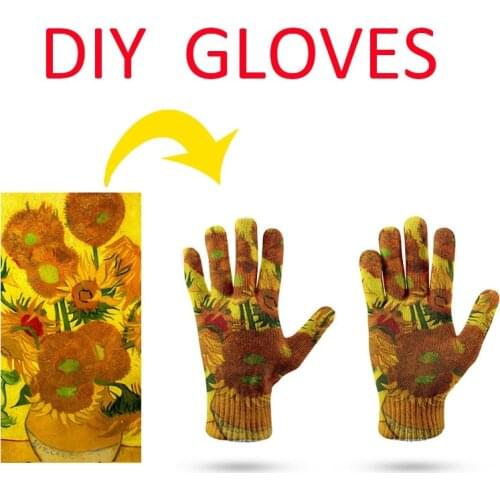 DIY Custom 3D Printed Christmas Gifts Winter Touch Screen Casual Knitted Gloves Skiing And Riding Warm Non-Slip Sports Gloves