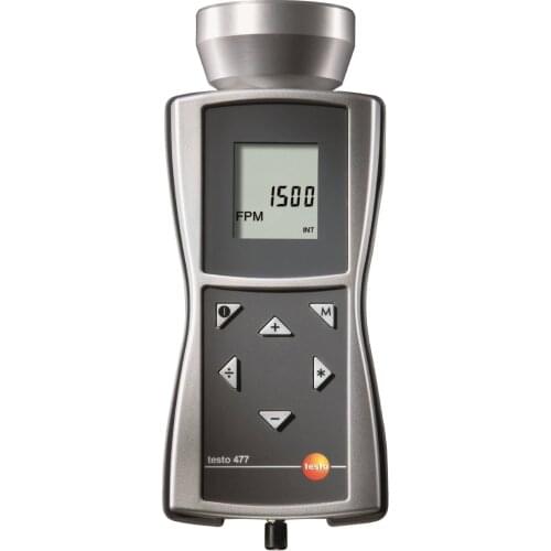Testo 477 up to 300000 fpm LED Handheld Stroboscope 0563 4770 For Industrial maintenance and monitoring of product quality