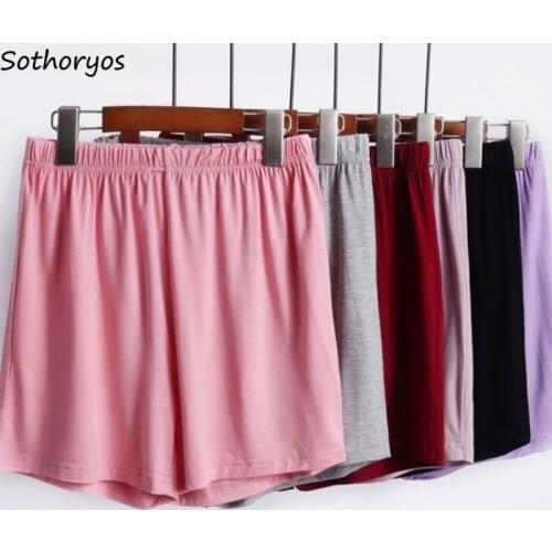 Sleep Bottoms Women Summer Solid Pajama Shorts Simple Sleepwear Daily Outwear Womens Plus Size 4XL Casual Thin Breathable Trendy