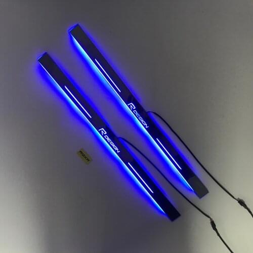 Express Delivery Led Door Sill Plate Strip Welcome Light Pathway Accessories Guard Protectors for Volvo Xc60 r Design