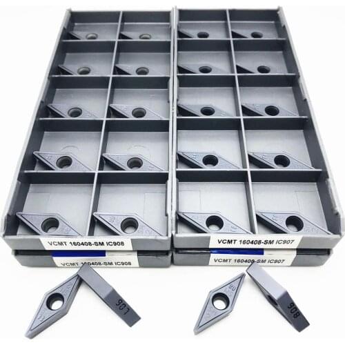 Lathe tool VCMT160408 SM IC907 IC908 external metal carbide lathe milling cutter CNC lathe parts tool VCMT 160408 turning tool