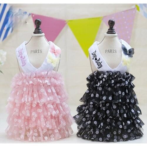Spring and Summer Pet Clothes Fashion Girl Dog Dresses for Small Dogs Princess Poodle Skirt Pet Tutu Butterfly Suspenders Skirt