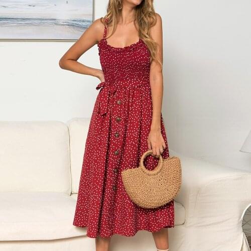 WYWMY Summer Floral Print Slim Long Dress Women V-neck Button Split Party Dresses Female Sleeveless Elastic Waist Maxi Dress