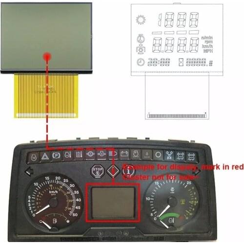 LCD Display FOR JOHN DEERE MASSEY FERGUSON Tractors Instrument Cluster Repair
