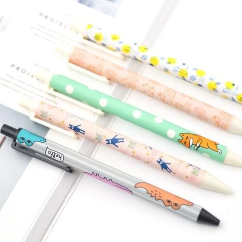 3pcs BZNVN Office Stationery korean stationery sweet party cartoon printing press neutral pen signature pen 0.5mm black