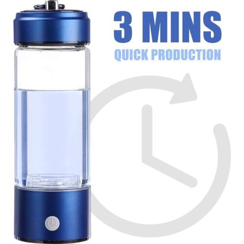 420ML Japanese Titanium Quality Hydrogen-Rich Water Cup Ionizer Maker Generator Two Use Super Antioxidants ORP Hydrogen Bottle