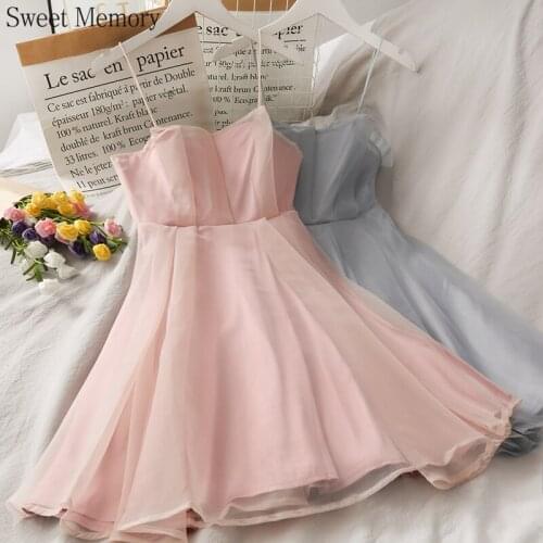 A840 Lady Sexy Pink White Black Short Cocktail Dresses Sweet Memory Woman Summer Dress Girl Birthday Dance Prom Gown