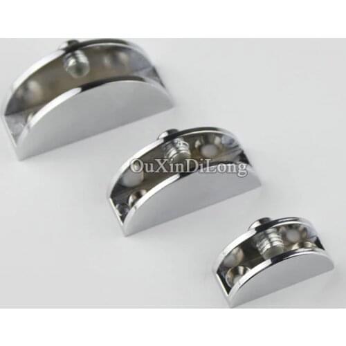 Brand New 10PCS Round Glass Clamps Zinc Alloy Shelves Support Corner Bracket Glass Clips Furniture Hardware 3 Sizes for choose