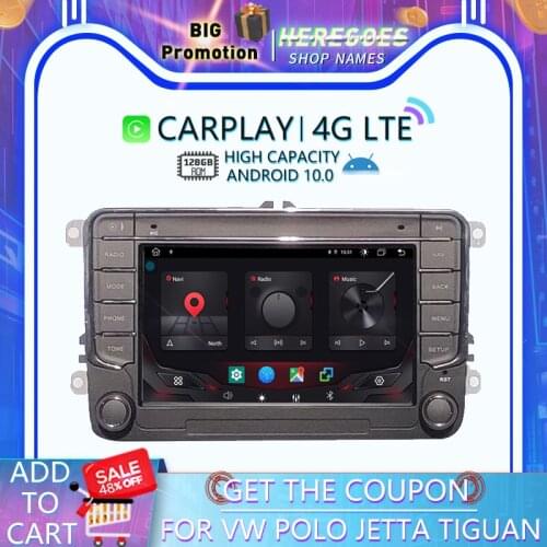 Carplay DSP Android 10 Car Radio Multimedia Player Navi For Volkswagen VW Passat B7 B6 Golf Touran Polo Sedan Tiguan jetta 2 din