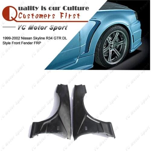Car Accessories FRP Fiber Glass DL Style Front Fenders Fit For 1999-2002 Skyline R34 GTR Front Fender Cover