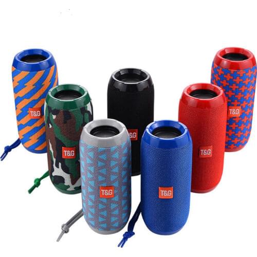 TG117 Bluetooth Outdoor Speaker Waterproof Portable 1200mAh Wireless Column Loudspeaker Box Support TF Card FM Radio Aux Input