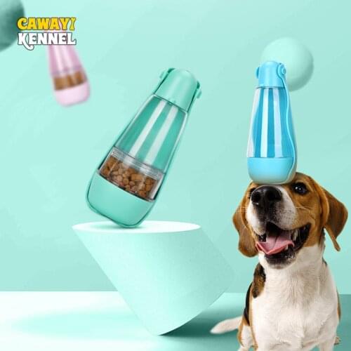 CAWAII KENNEL Dog Water Bottle + Food Bottle Dispenser Pet Feeders Bowls for Dogs Cats Portable Drinking Water Cup Pet Products