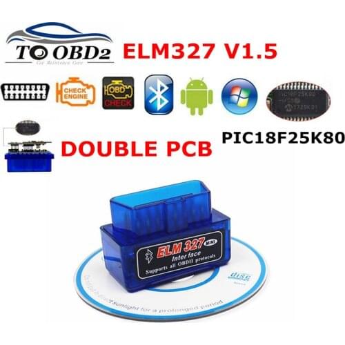 Diagnostic tool V1.5 Super Mini ELM327 Bluetooth ELM 327 Version 1.5 OBD2 / OBDII for Android Torque Car Code Scanner FW V1.5