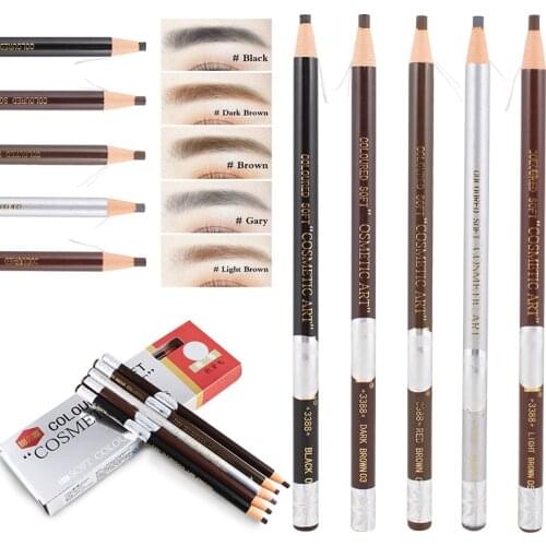 2 Pcs Waterproof Microblading Eyebrow Peel- off Pencil Makeup Eyebrow Pencil Cosmetics Tools SSwell