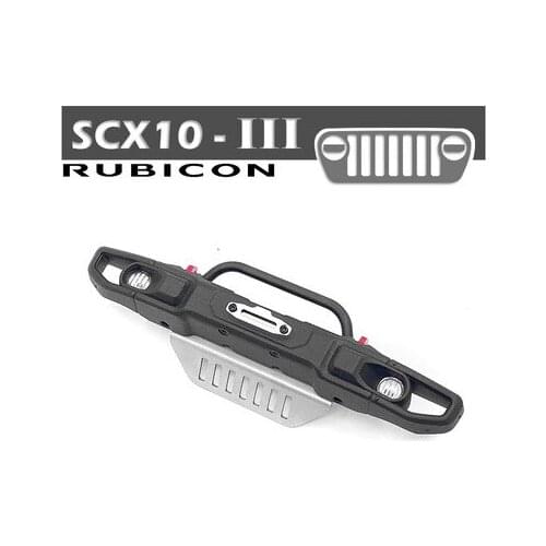 Composite material Front bumper for Axial AXI03007 SCX10 III JeepWrangler rc car parts(widen)