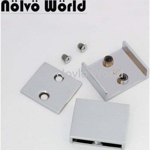 10-50 pieces 4 colors 25*20mm bag purse handle strap end clips in screws clasp,belt tail ending clasps ornament