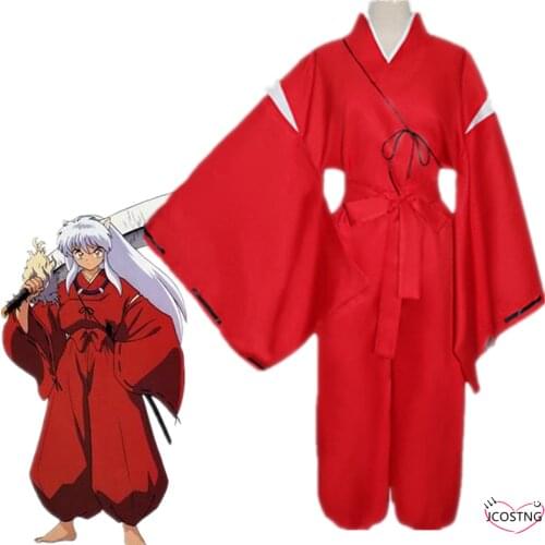 Hot Anime Inuyasha Cosplay Costume Kikyo Kimono Full Set Inuyasha Halloween Accessories Ear Necklace Nails Socks Cosplay Costume