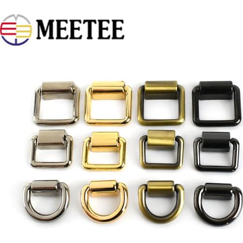 10/20pcs 15/16/19mm Metal O D Ring Buckles Bag Strap Side Clip Hanger Bags Shoulder Chain Link Buckle DIY Hardware Accessories