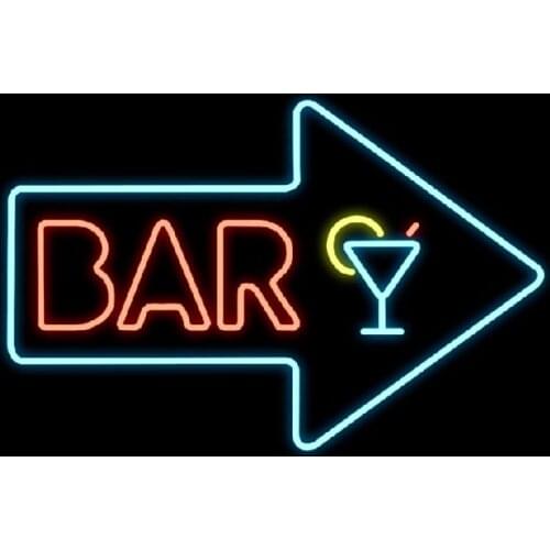 Neon Sign Bar with arrow neon sign Beer Bar Pub Handcrafted real glass budweiser neon sign Indoor Neon Sign Polis Signage Shop