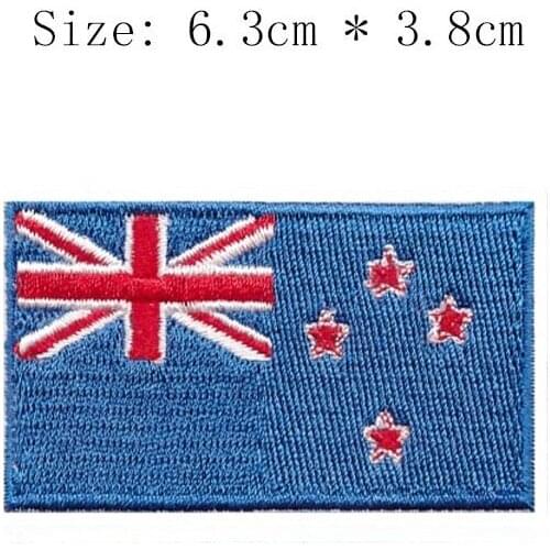 New Zealand embroidery flag patch Wellington city emblem for MC coat Wholesale iron on sew left chest shirts DIY Originality