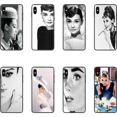 Newly Black Soft TPU Luxury Fashion Phone Case Audrey Hepburn Blue Bubble Gum For Xiaomi Mi Note A1 A2 A3 5 5s 6 8 9 10 SE Lite
