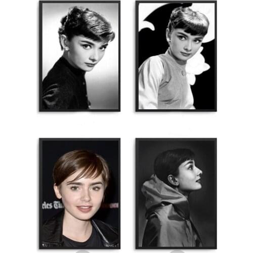 Audrey Hepburn Silk Fabric Poster And Print Wall Art Picture Painting Home Decor