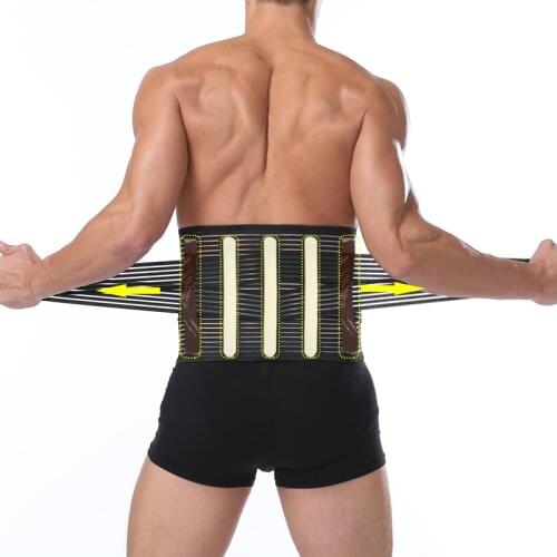 Orthopedic Corset Back Waist Support Belt Men Back Brace Belt Fajas Lumbares Ortopedicas Spine Support Belt Large Size XXL B13
