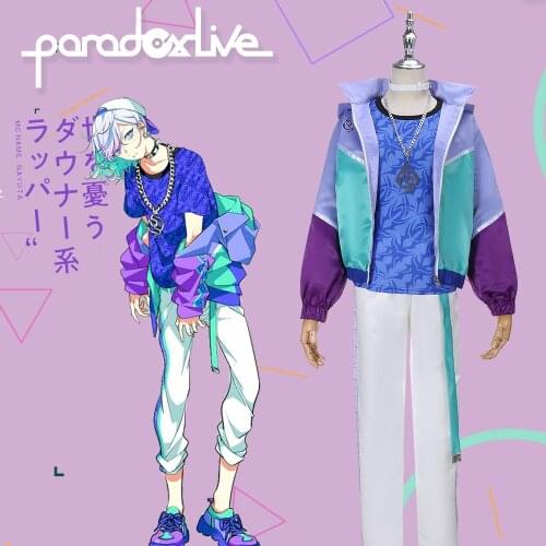 Paradox Live Cosplay Costume Halloween Carnival Adult Men Jacket Pants T-shirt Sports Suit Kanata Yatonokami Cozmez with Hat