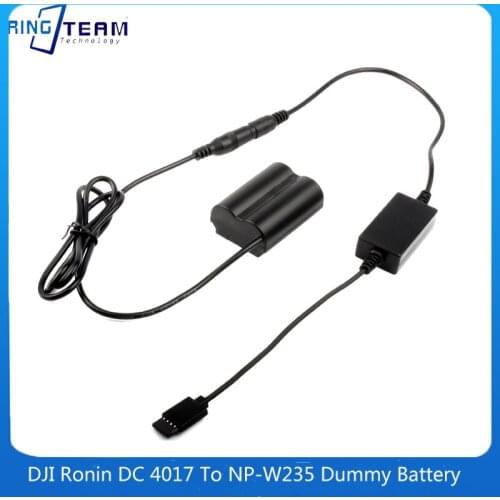 Suitable for Fuji X-T4 XT4 GFX 50SII Camera Power Cord For DJI Ronin Stabilizer Flat Port To NP-W235 Dummy Battery Adapter