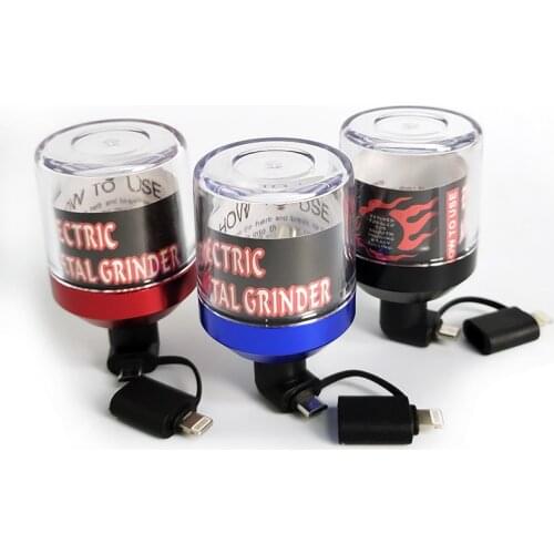 Fully Automatic Herb Grinder Electric Tobacco Shredder Hand Held Spice Mills Crusher Portable With 3 Interfaces Weed Accessories