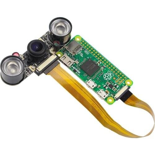 Raspberry Pi Zero Night Camera + 2Pcs IR LED 5MP Camera Module For Raspberry Zero Wide Angle Fish Eye Webcam