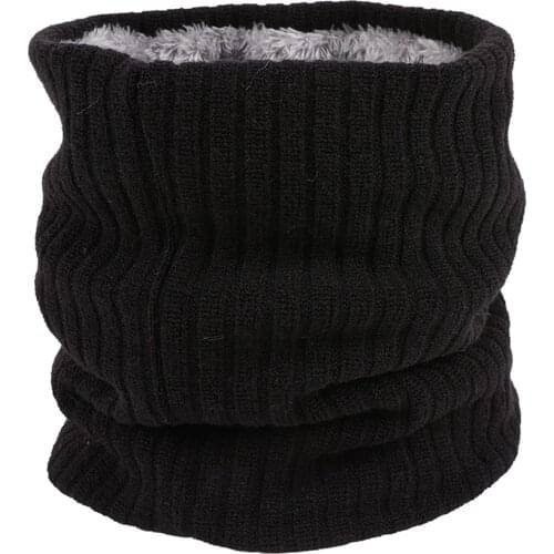 Unisex Winter hiking cycling Scarf with Faux Fur knit Neck Warmer Chunky Soft Thick Circle Loop Scarves for Woman Man