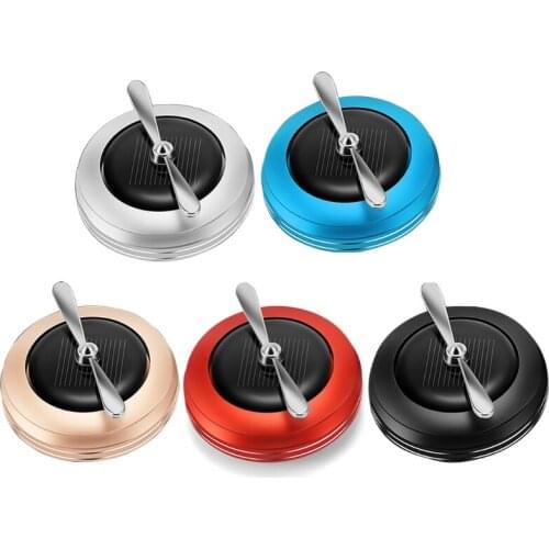 Solar Propeller Car Long-Lasting Aroma Diffuser Adhersive Interior Decorations Perfume Holder Solid Interior Trim
