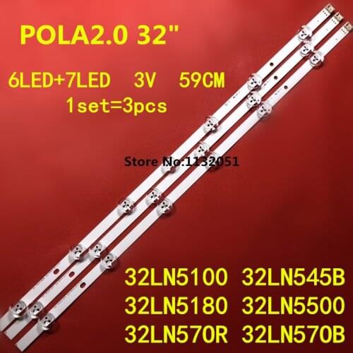 3pcs(6+7)led LED backlight strip for TI RA DE LED TV LG 32" 32LN5707 uot pola2.0 32ln54 agf7839940132LN540B HC320DXN-VHFPA-21XX