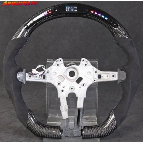 LED Carbon Fiber Alcantara Leather Steering Wheel Fit For BMW M3 M5 Series X1 X2 X3 X4 X5 X6 ,Sport car
