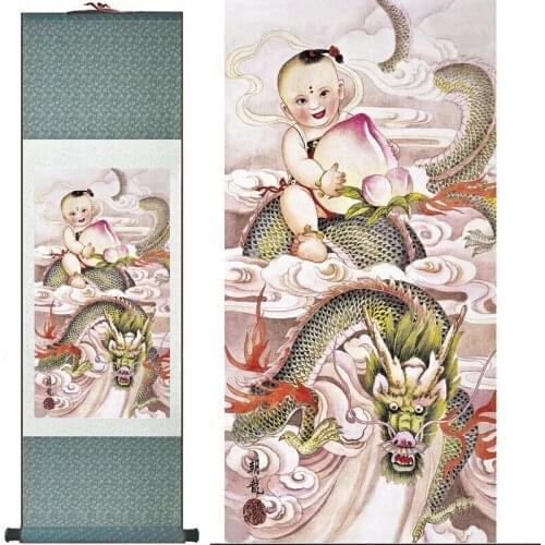 Top qualtiy Dragon painting traditional Chinese art dragon painting Chinese scroll painting dragon painting