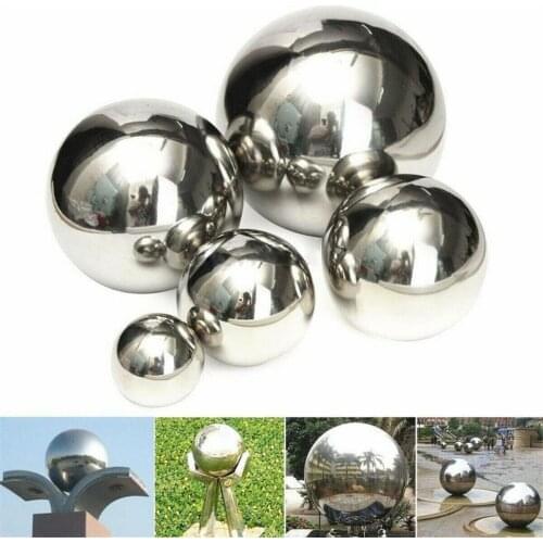 Mirror Polished Sphere Hollow Ball Home Garden Ornament Decor Stainless Steel